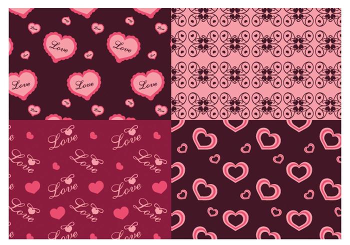 Valentine's Day Love Illustrator Patterns vector
