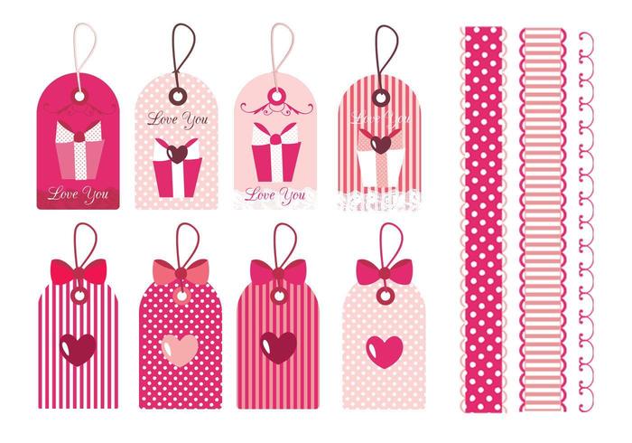 Valentine's Day Tag & Border Vector Pack