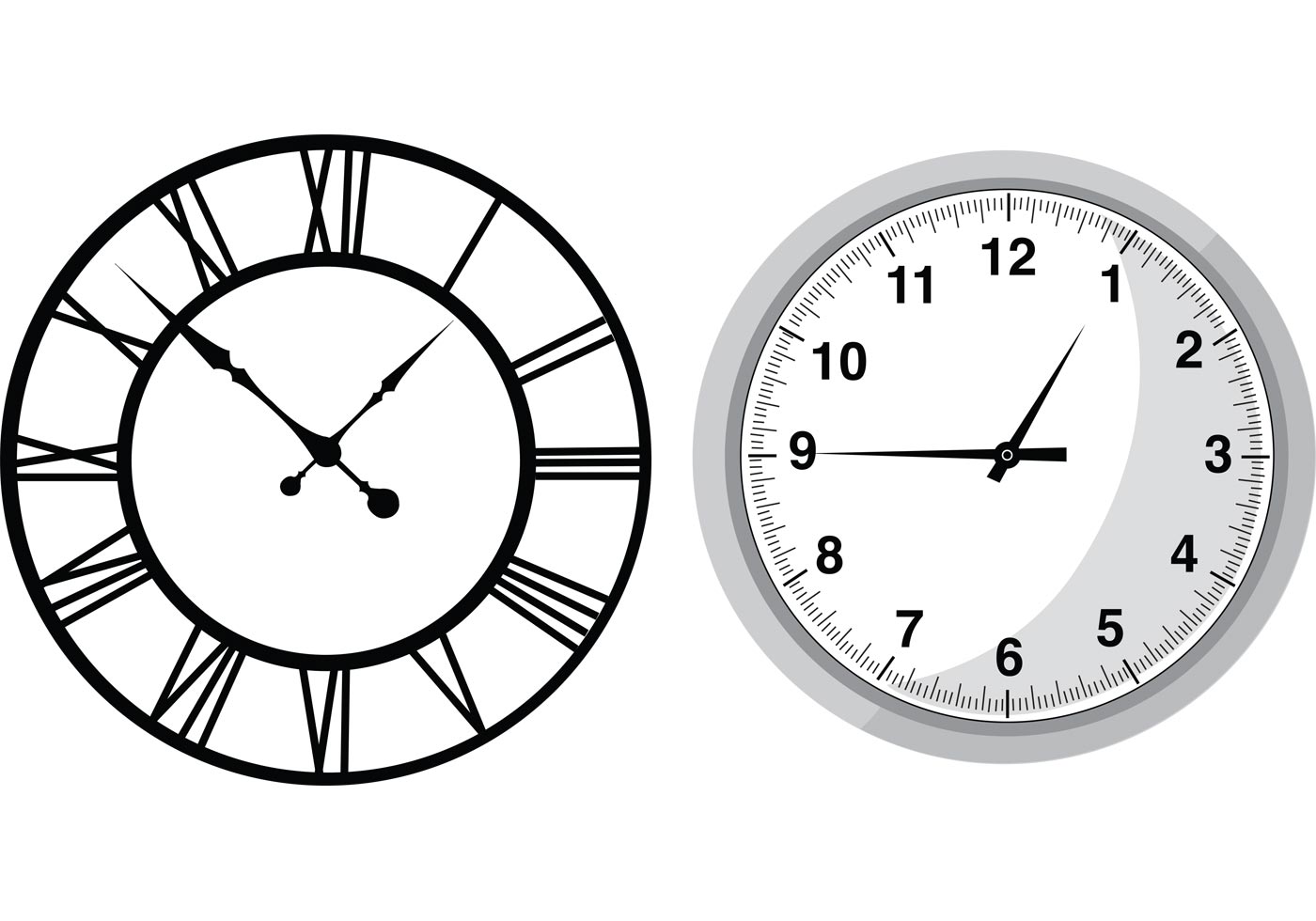 Download Free Clocks Vectors