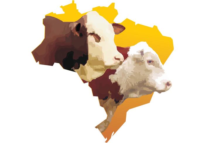 brazil map whit bulls heads brazil map whit bulls heads