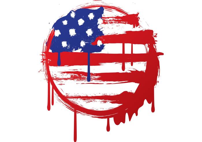 American Grunge Flag Vector American Grunge Flag Vector