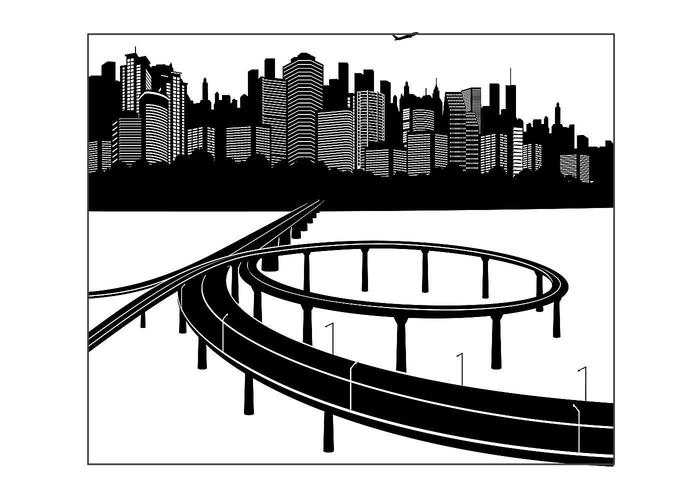 paquete de vectores de carreteras de la ciudad