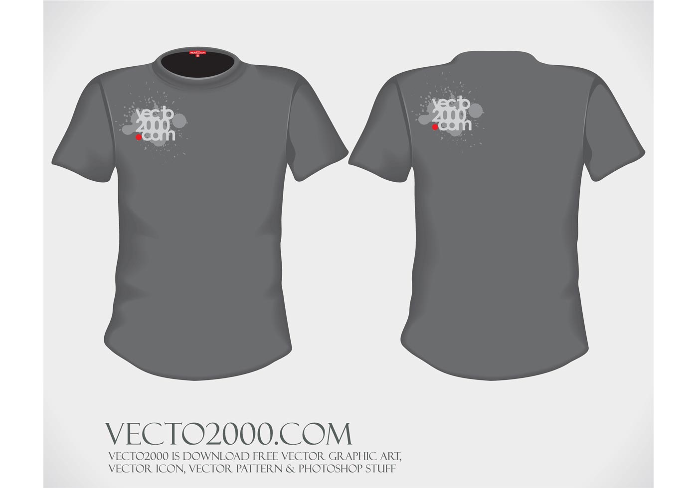 Vector illustration: T-shirt design template (for men) - Download Free