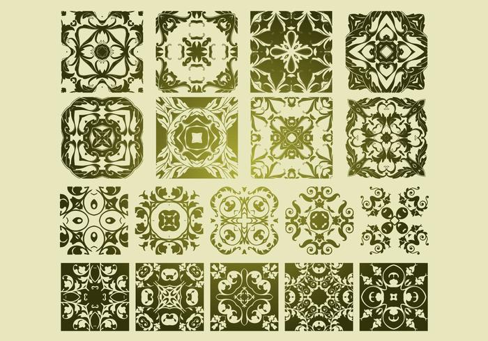 16 Antique Floristic Vector Patterns 16 Antique Floristic Vector Patterns
