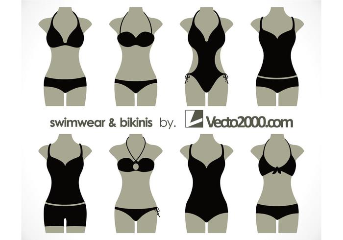 Illustration vector of swimwear and bikinis Illustration vector of swimwear and bikinis