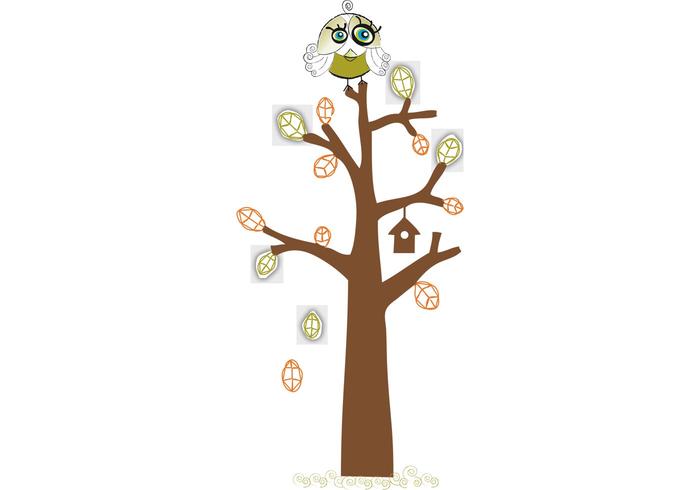 Bird on the Tree Vector Bird on the Tree Vector