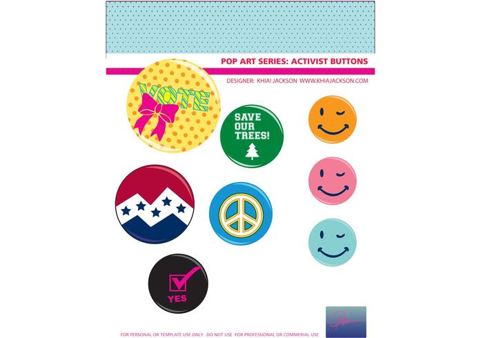 Campaign Button Vectors Campaign Button Vectors