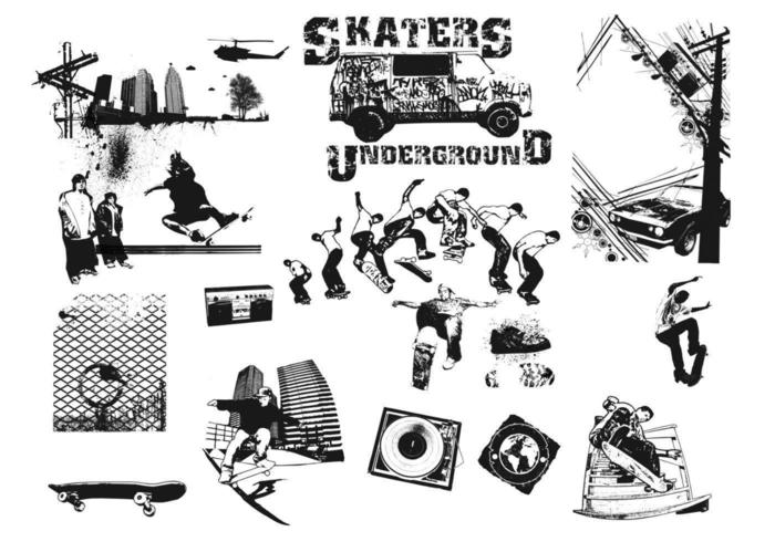 Skateboarders Vector Pack