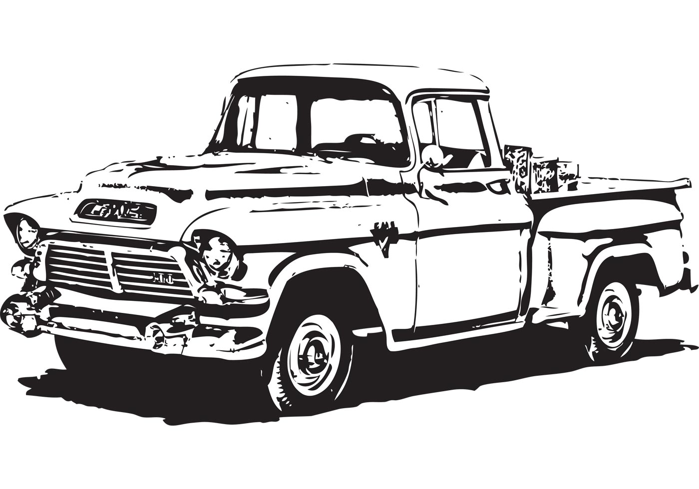 Free 1950 s GMC Pick Up Vector