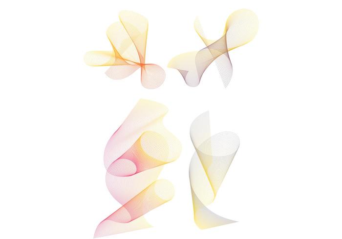Fine Line Silk Swirls Vector Fine Line Silk Swirls Vector