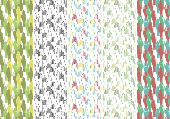Hand Drawn Seamless Hand Vector Patterns Hand Drawn Seamless Hand Vector Patterns