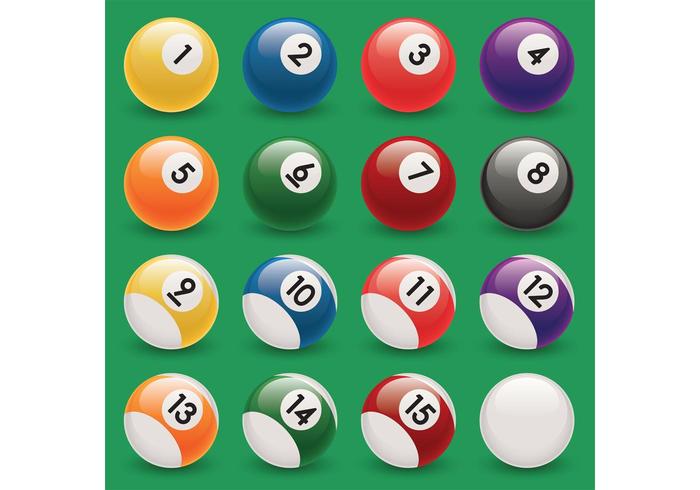 Snooker Pool Ball Vectors Snooker Pool Ball Vectors