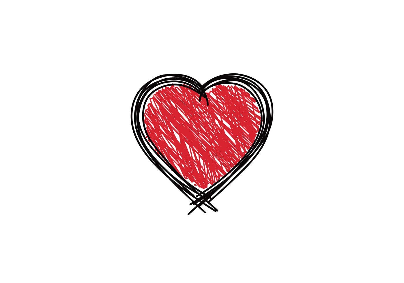 Scribbled Heart - Download Free Vector Art, Stock Graphics & Images