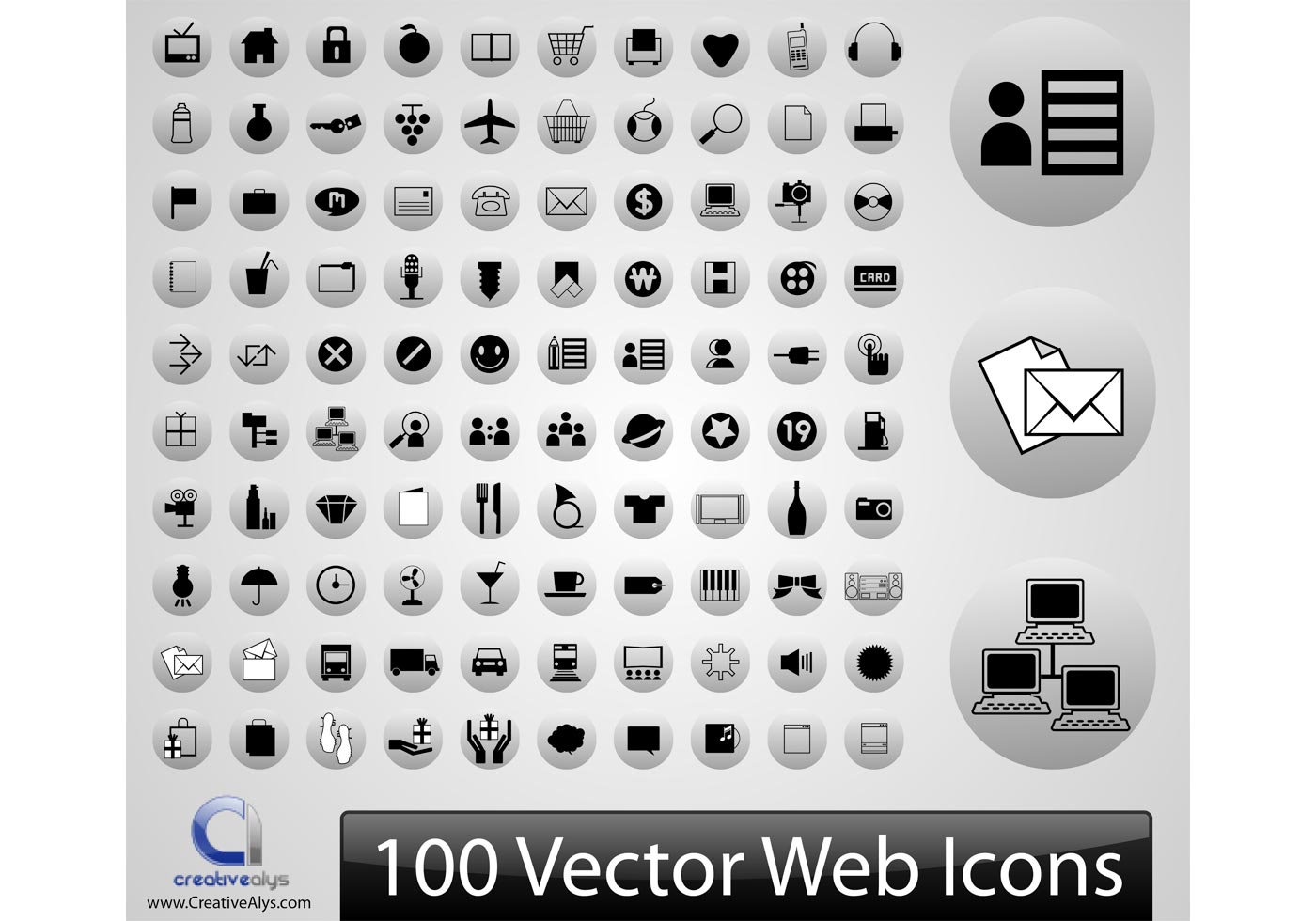 Download 100 Vector Web Icons - Download Free Vector Art, Stock ...