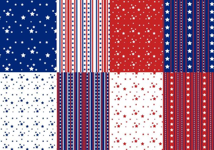 Stars and Stripes Vector Pattern Pack