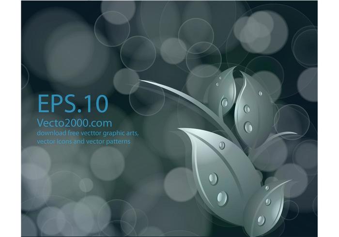 Abstract Leaves-Bokeh On Dark Blue Background Abstract Leaves-Bokeh On Dark Blue Background