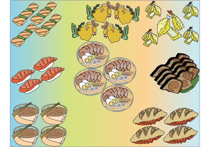 Japanese Food Vector Japanese Food Vector