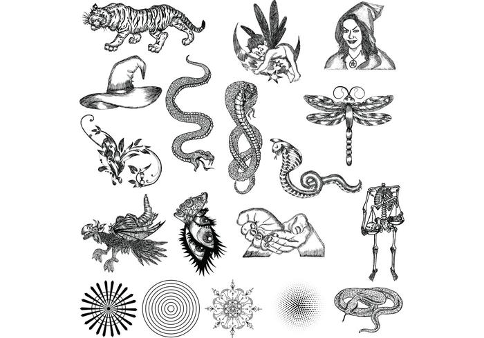 Mixed Elements Free Vector Pack-1 Mixed Elements Free Vector Pack-1