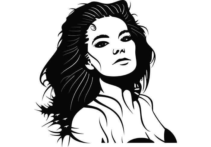 Bjork Vector Portrait