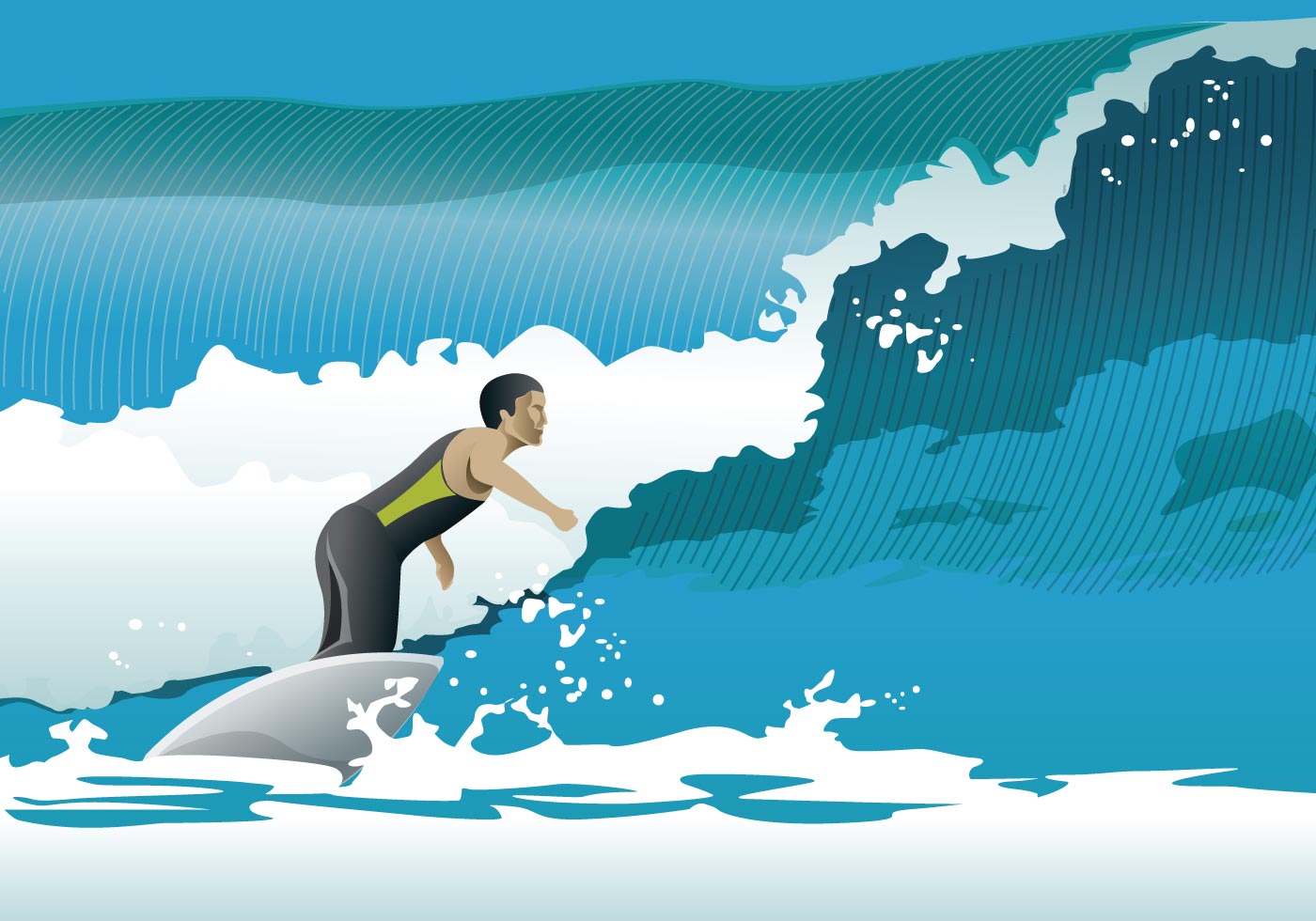Surfing Waves - Download Free Vector Art, Stock Graphics & Images