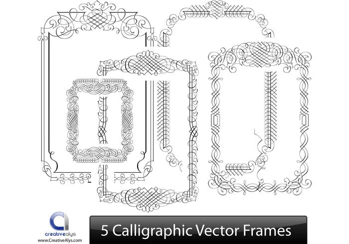 5 Calligraphic Vector Frames 5 Calligraphic Vector Frames