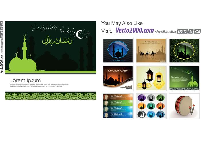 islamic greeting card template for ramadan kareem or eidilfitr islamic greeting card template for ramadan kareem or eidilfitr