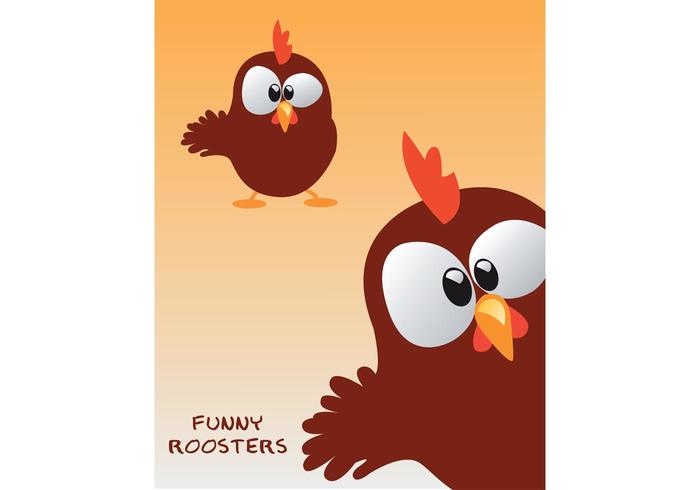 Free Funny Rooster Vector!!! Free Funny Rooster Vector!!!