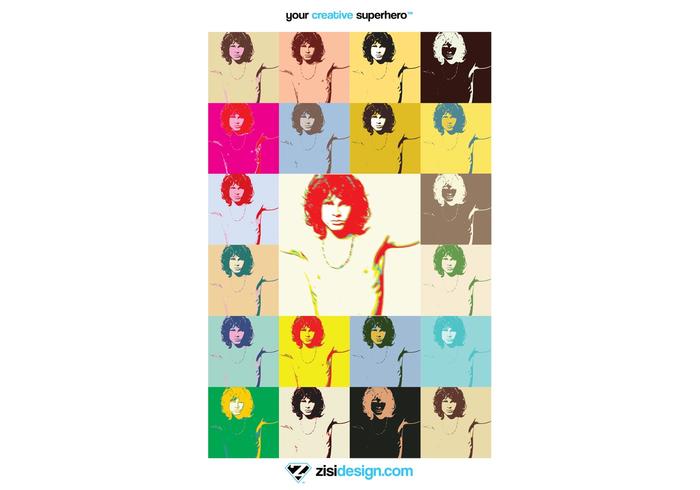 Pop Art Jim Morrison The Doors Poster Vector Pop Art Jim Morrison The Doors Poster Vector