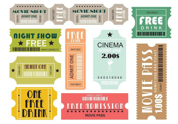 Movie and Events Tickets Vector Pack Two