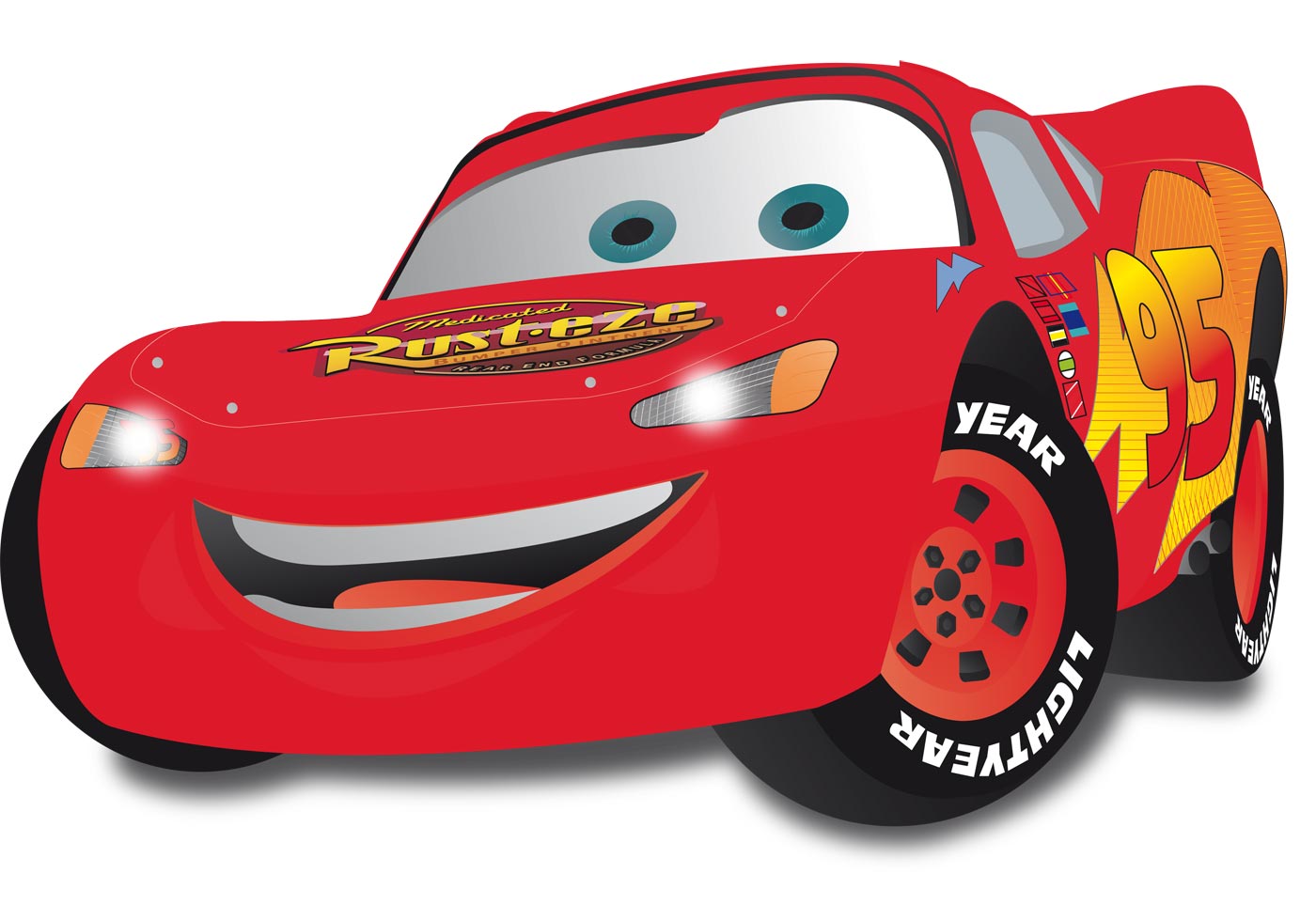 Lightning Mcqueen Download Free Vector Art Stock.