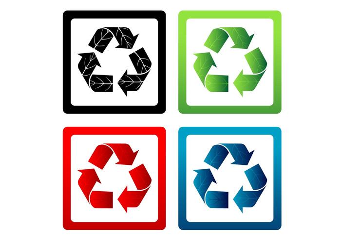 Set of Vector Recycle Symbols Set of Vector Recycle Symbols
