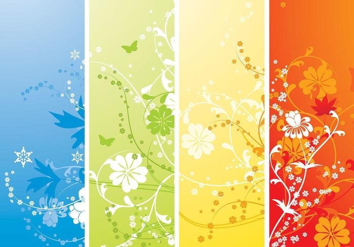 Four Seasons Vector Wallpaper Pack
