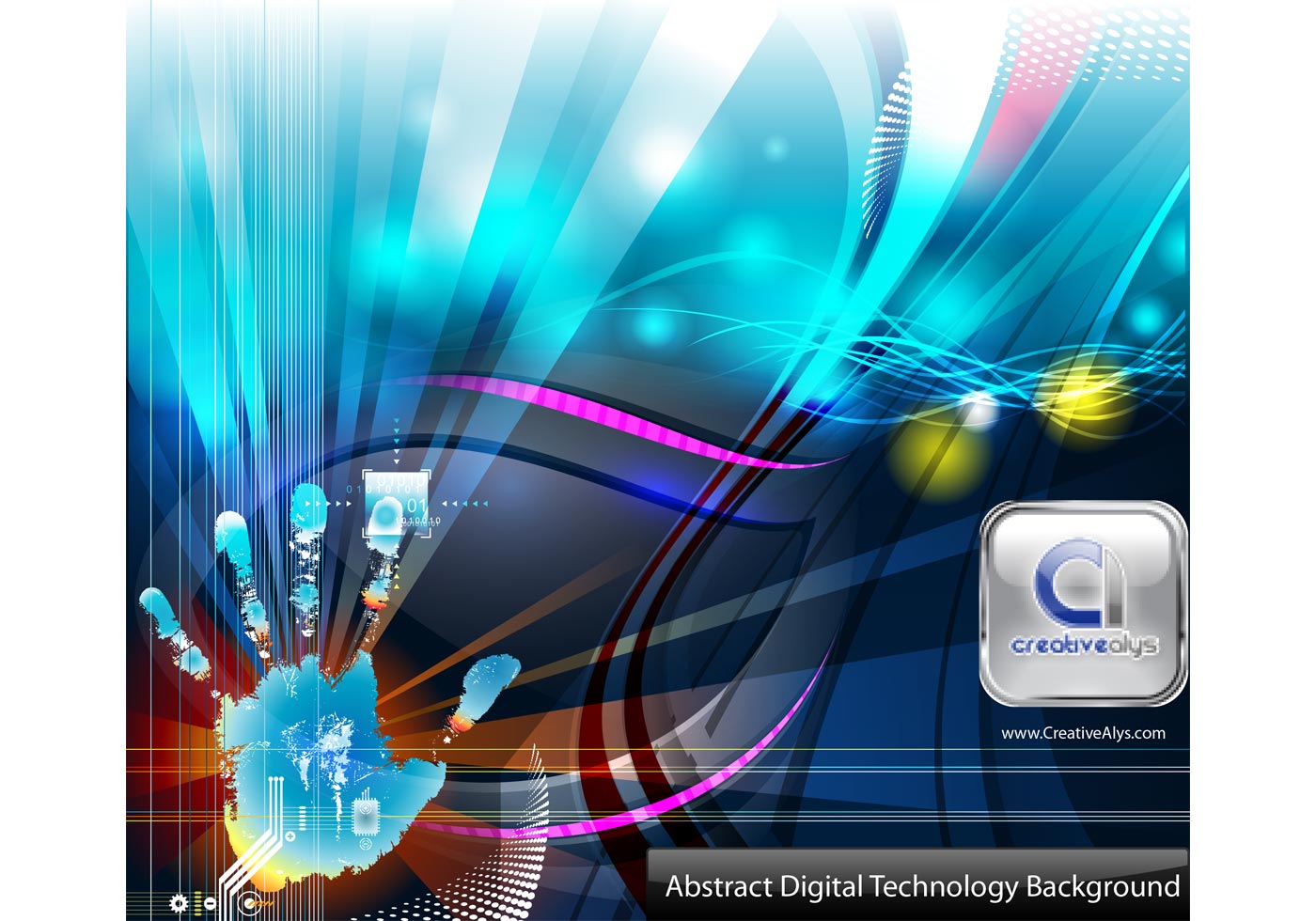 Abstract Digital Technology Vector Background - Download Free Vector