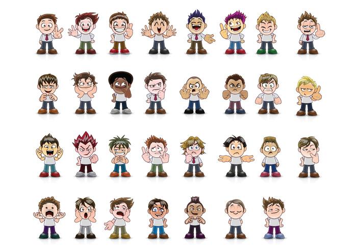 Vector Manga Avatar Faces Vector Manga Avatar Faces