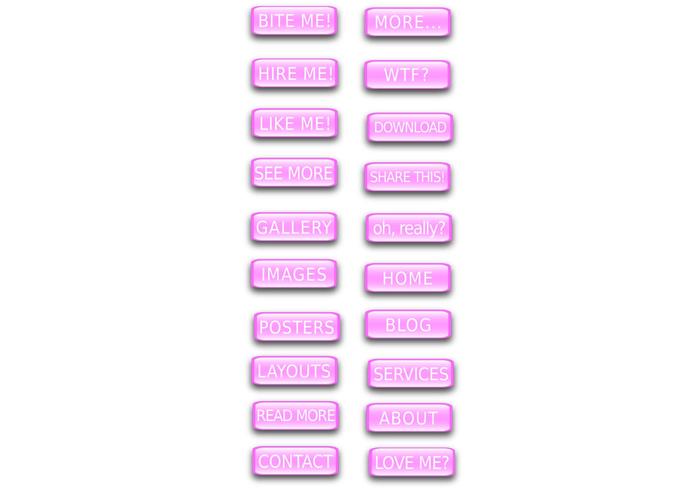 Free Pink Word Button Vectors Free Pink Word Button Vectors