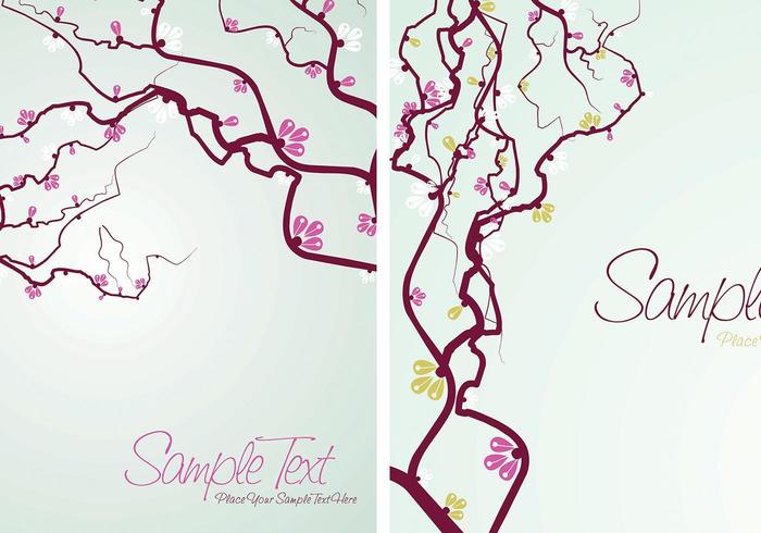 Cherry Tree Vector Wallpaper Pack