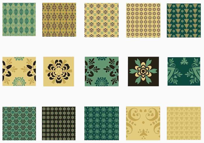 Emerald and Gold Vector Pattern Pack
