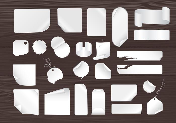 Sticky Notes and Wood Panels Vector Pack 