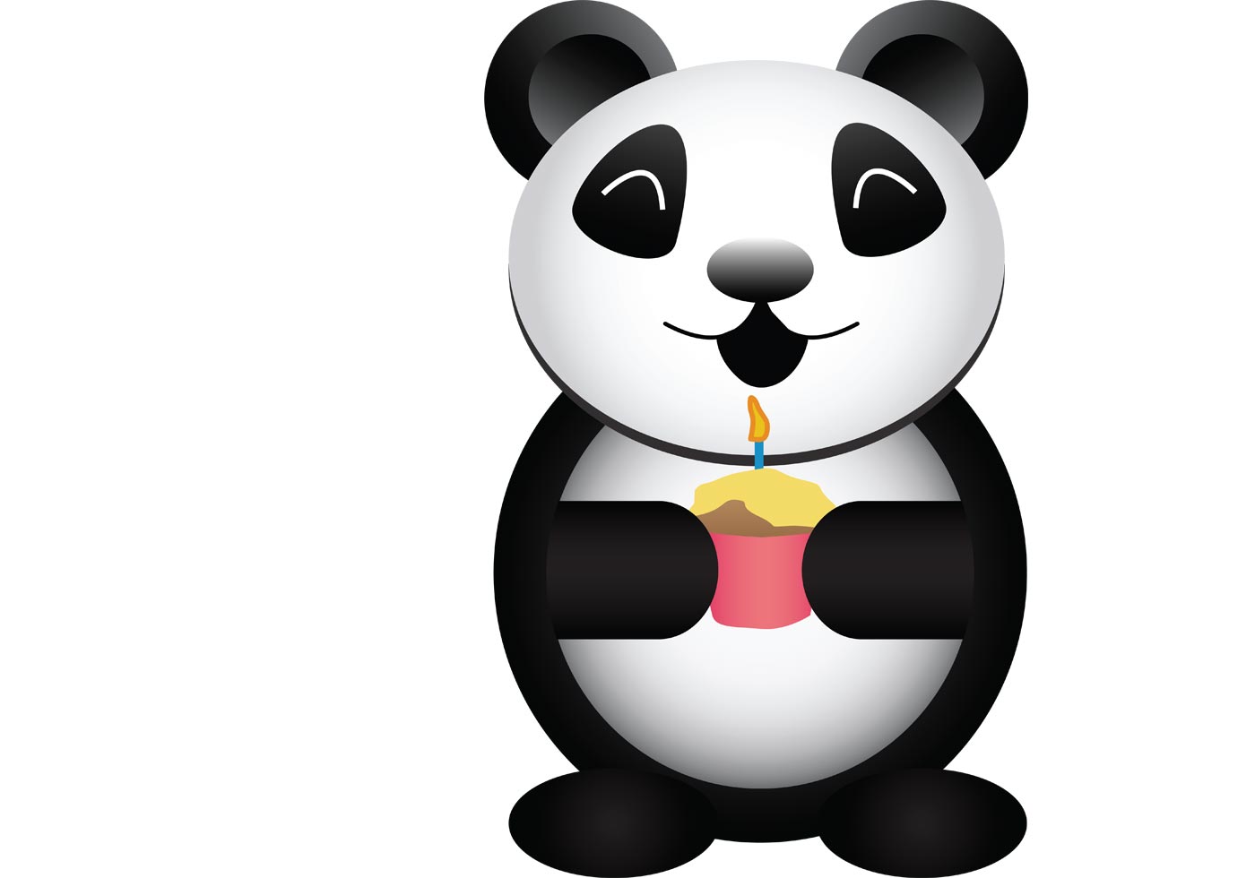 free-party-panda-vector