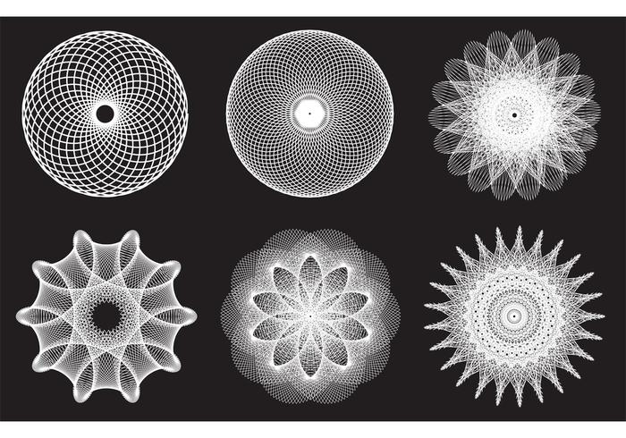 Free Vector Guilloché Patterns Free Vector Guilloché Patterns