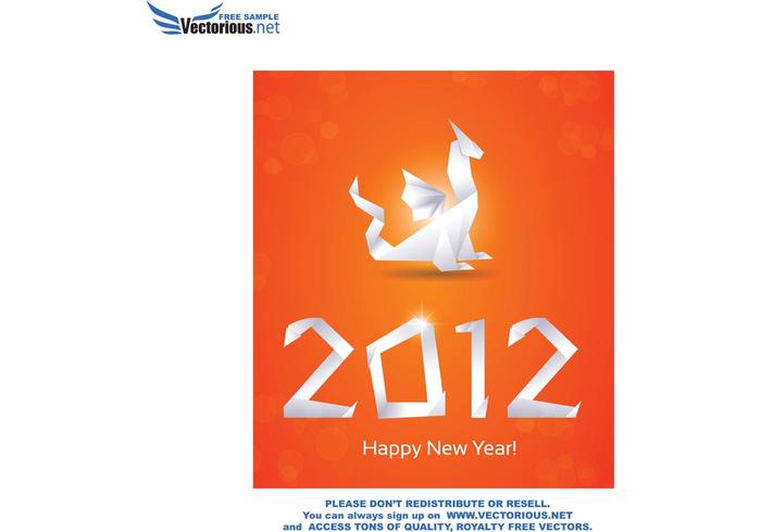 Free New Year Vector Greeting Card Free New Year Vector Greeting Card