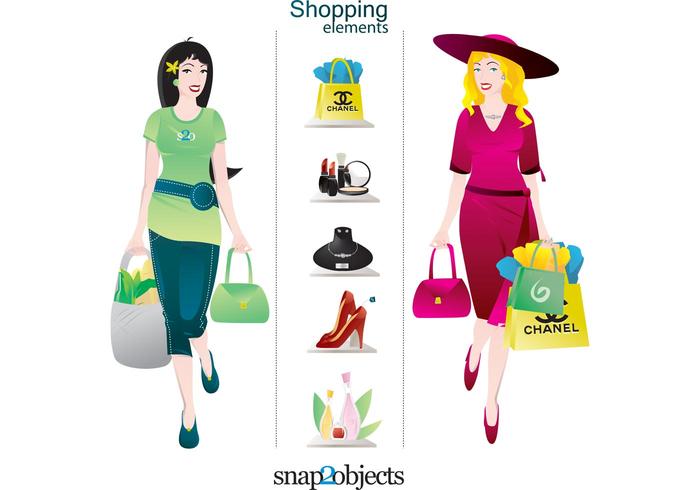 Vector Shopping elements Vector Shopping elements