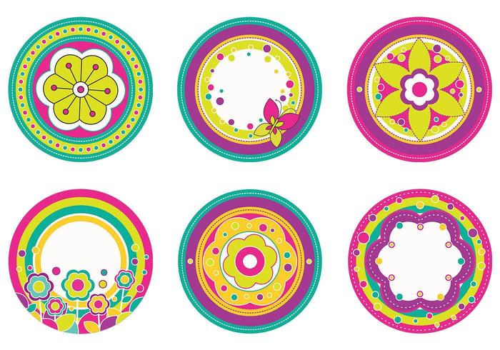 Floral Tags Vector Pack