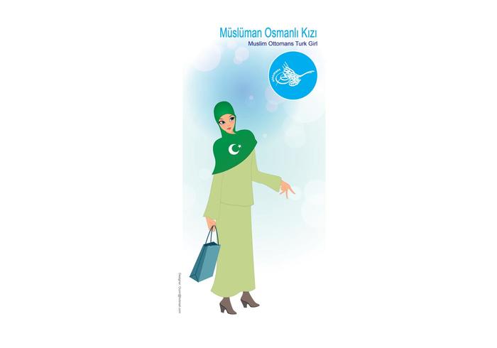 Ottomans, Turk, Muslim Girl Vector Ottomans, Turk, Muslim Girl Vector