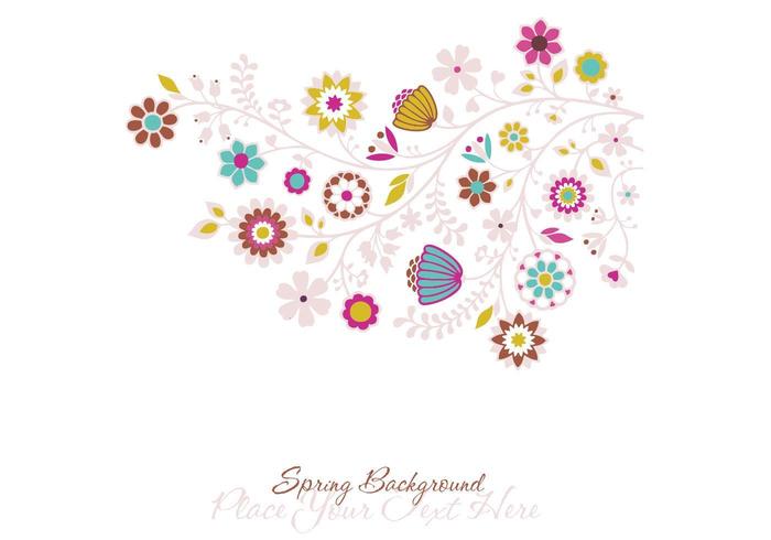 Spring Floral Vector Background 