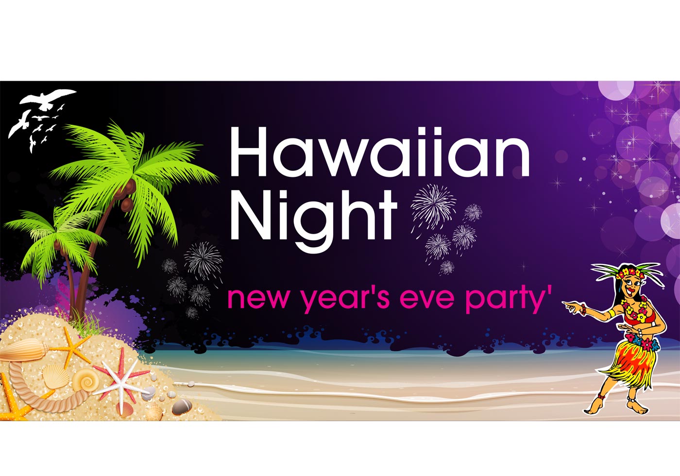 Hawaiian Night Party Background Download Free Vector Art Stock Graphics Images Aloha Banner Template