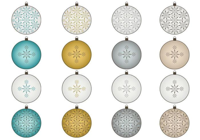 Snowflake Christmas Ornament Vector Pack