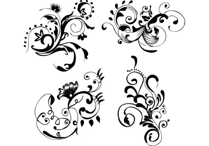 Hand Drawn Floral Free Vector Images - Download Free Vector Art, Stock