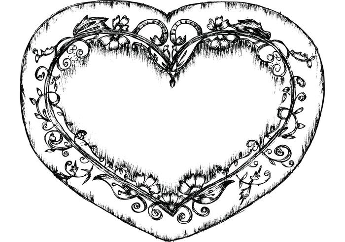 Download Lovely Sketchy Hand Drawn Heart Free Vector Illustration ...