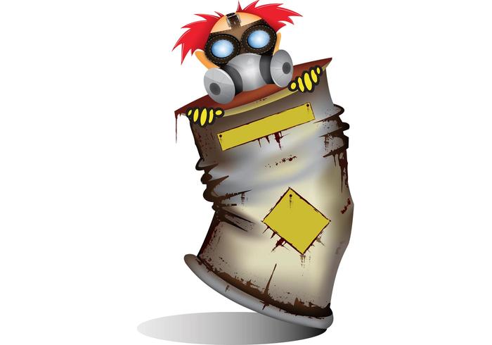Character in Radioactive Material Vector Character in Radioactive Material Vector